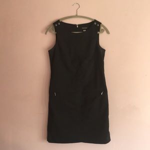 White House Black Market Black Sheath Dress sz 4
